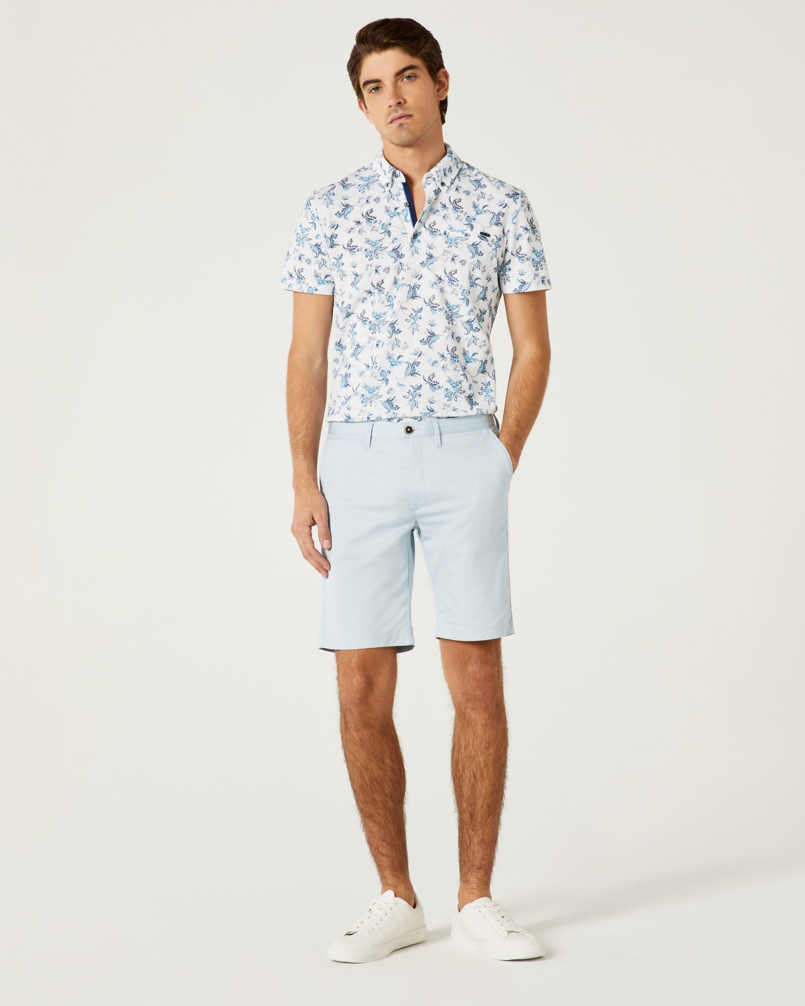 Floral polo sales and shorts